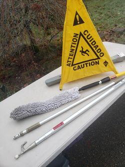 Rubbermaid Duster,  Telescoping Poles,  Pop-up Safety Cone 