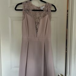 BCBGeneration Blush Pink Lace Cocktail Dress – Size 6