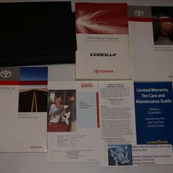 Toyota Corolla Owners Manual Full Set 