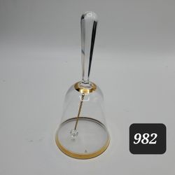 Gold Accented Glass Bell
