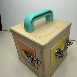LOVEVERY Wooden Lock Box Latches The Realist Box Montessori Learning Toy