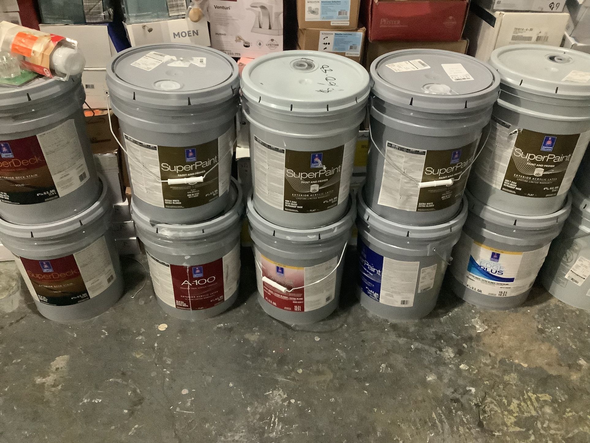 Quality Paint In Grey, Off White, Beige ,blue $60 Per Bucket.