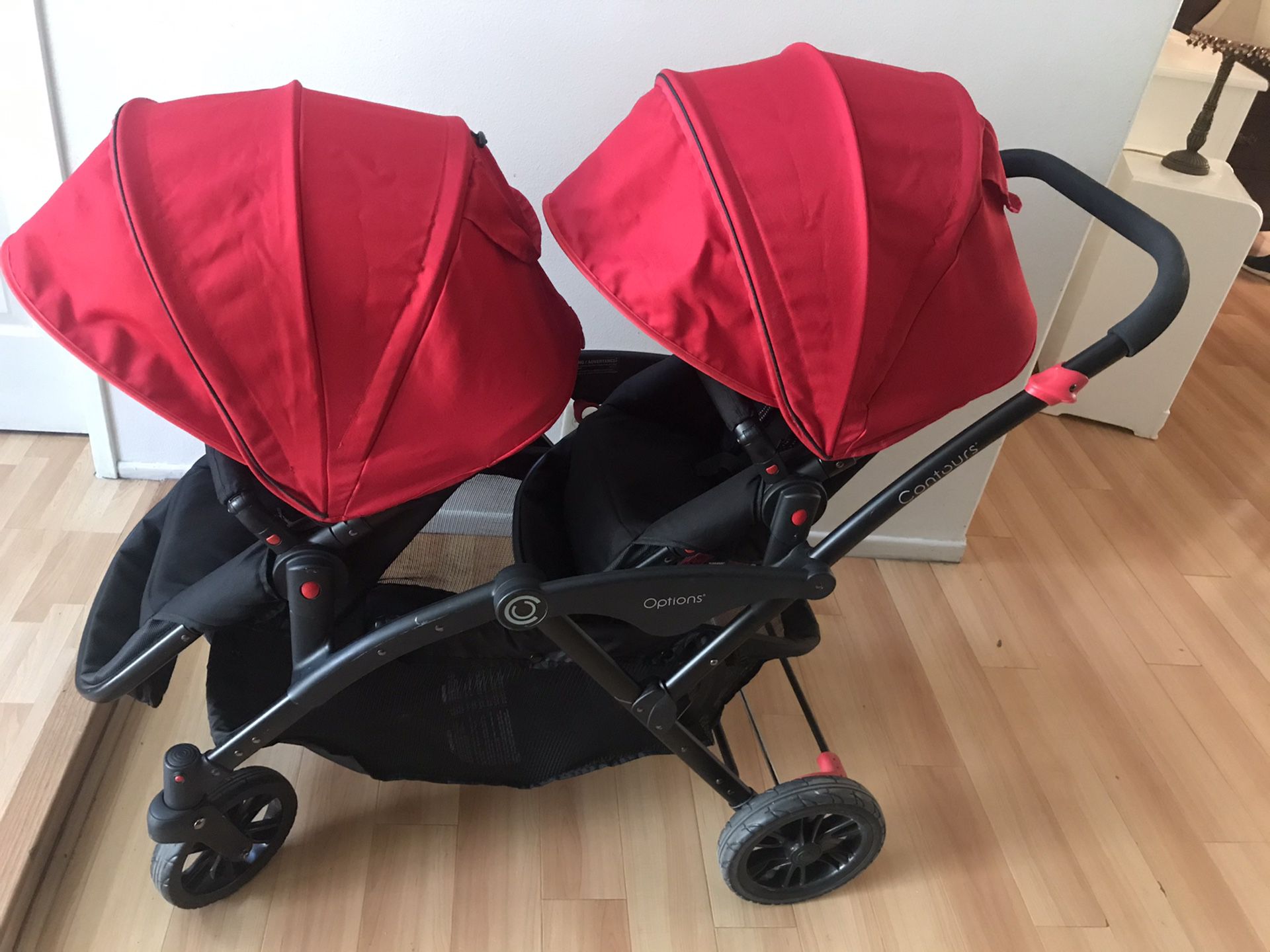 Baby twin stroller