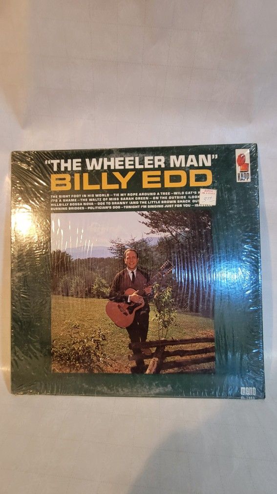 Billy Edd The Wheeler Man KL-1443 Vinyl Kapp Records 1965 Excellent Vintage Condition Plays Perfect Shrink Wrap Still On The product is a vintage viny