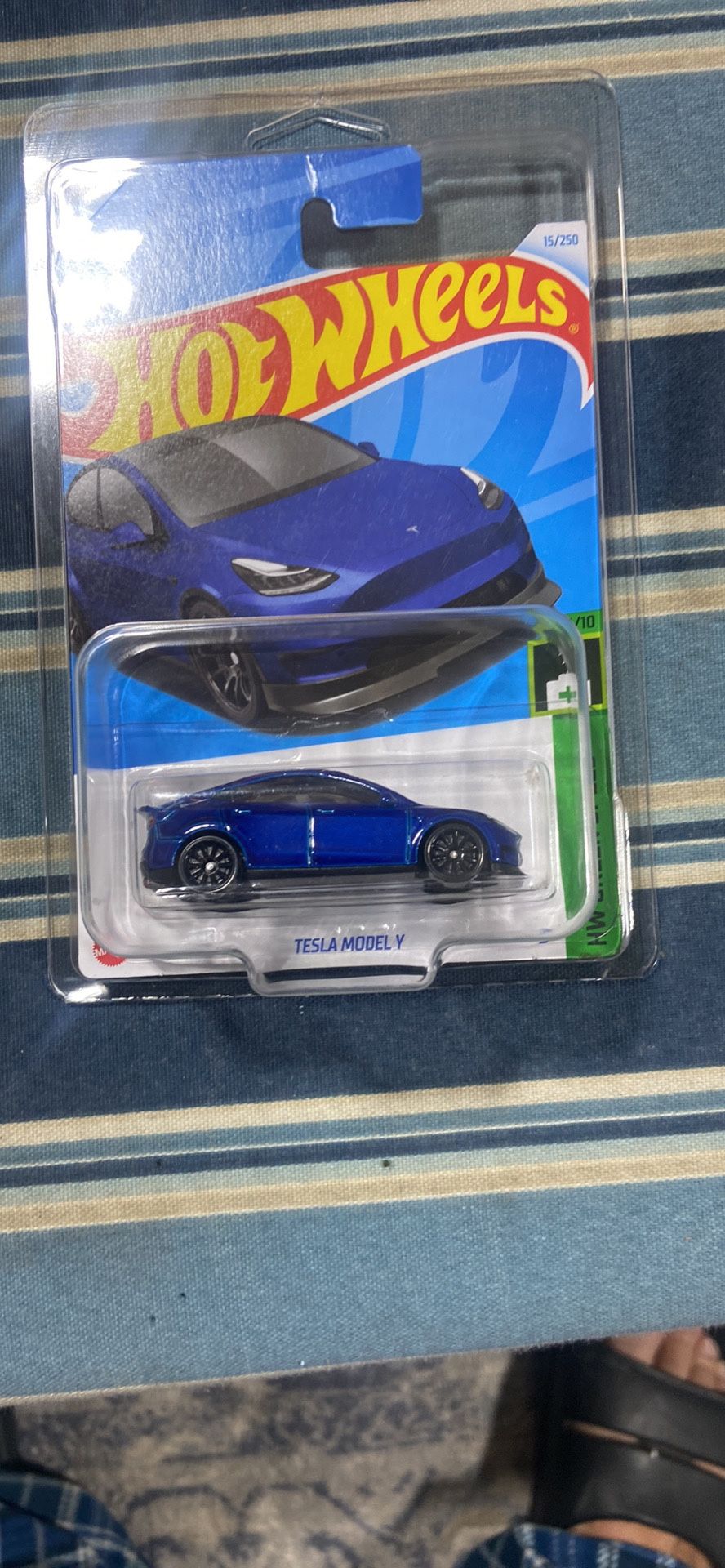Hot Wheels HW Green Speed Tesla Model Y Blue