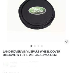 Genuine Land Rover Soft Vinyl Spare Tire Cover 