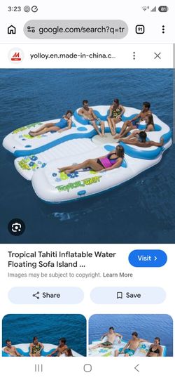 Tropical Tahiti floating island
