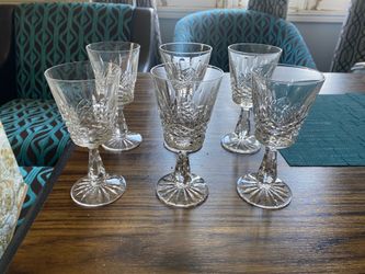 Vintage Waterford Lismore Small Wine Goblets - Made in Ireland - SIGNED
