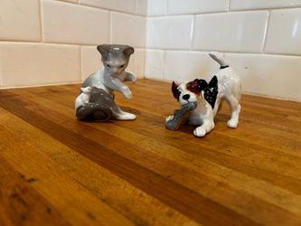 Lladro Porcelain Cat and Dog Figurines Set of 2