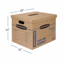 5 New Medium Banker’s Box Moving Boxes
