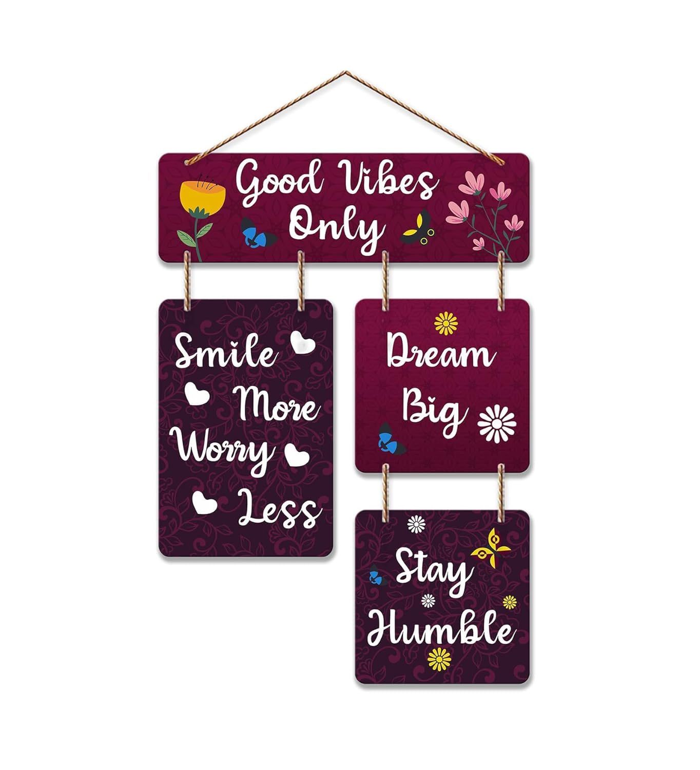 Motivational Wall Hanging For Home Decor Wooden Quote
