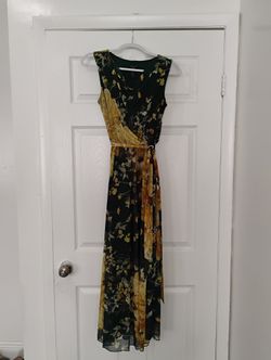 Green Floral Festive Dress