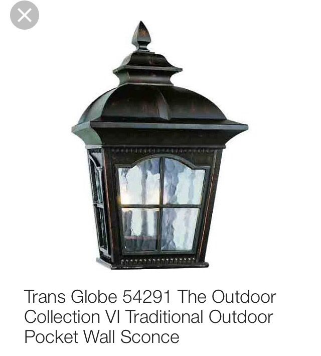 Trans Globe 54291 The Outdoor Collection VI Traditional Outdoor Wall lantern / Sconce 3 for $100