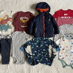 18 Months Toddler Boys Clothing Lot & Winter Jacket