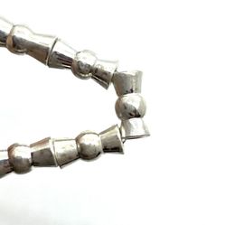 Strand Of Silver Tone Spacer Beads