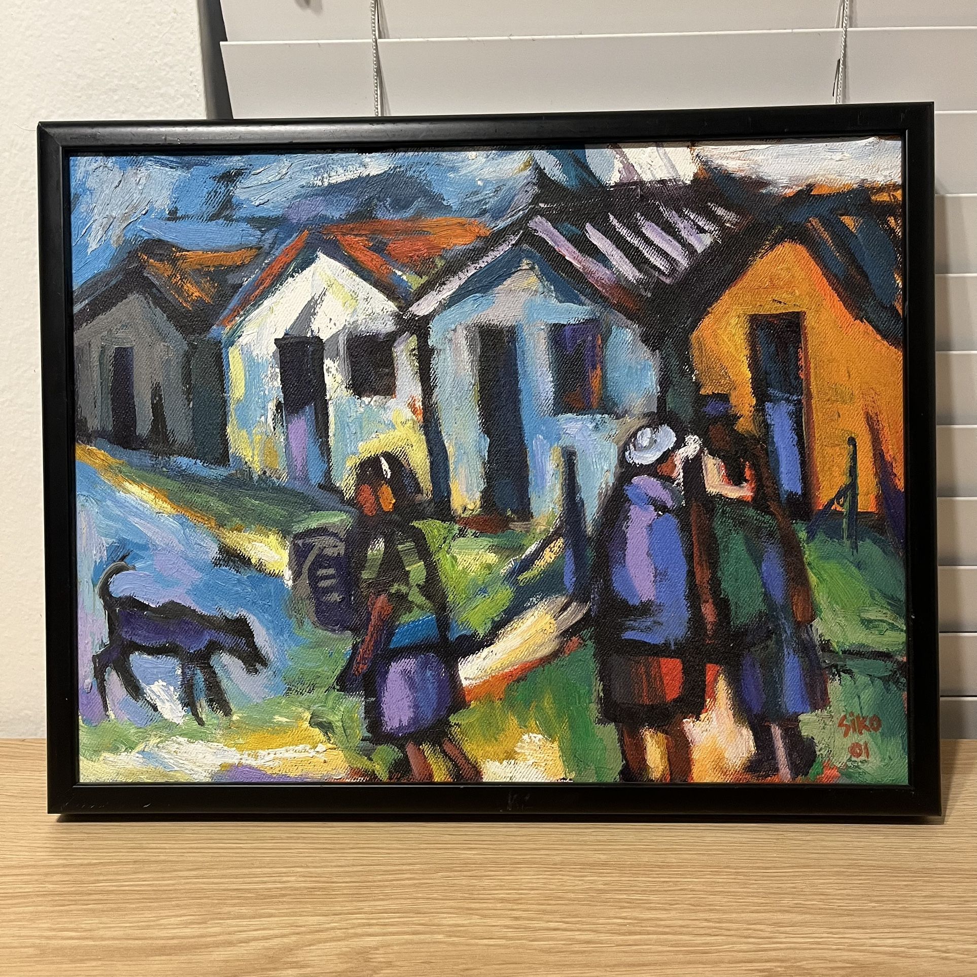 South African Acrylic On Canvas Painting By Solomon Siko