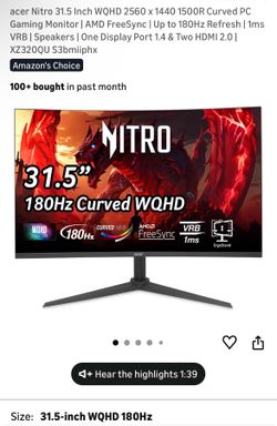 Gaming monitor 1440p 180hz