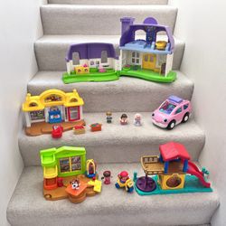 Huge Lot Of Fisher Price Little People Toys. House, Playground, Store, Grooming Shop ($45 For All)