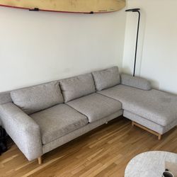 West Elm Eddy 2-Piece Reversible Sectional 90” Sofa