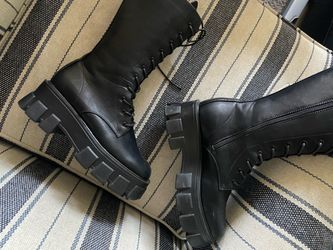 NEW Lace-up biker boots