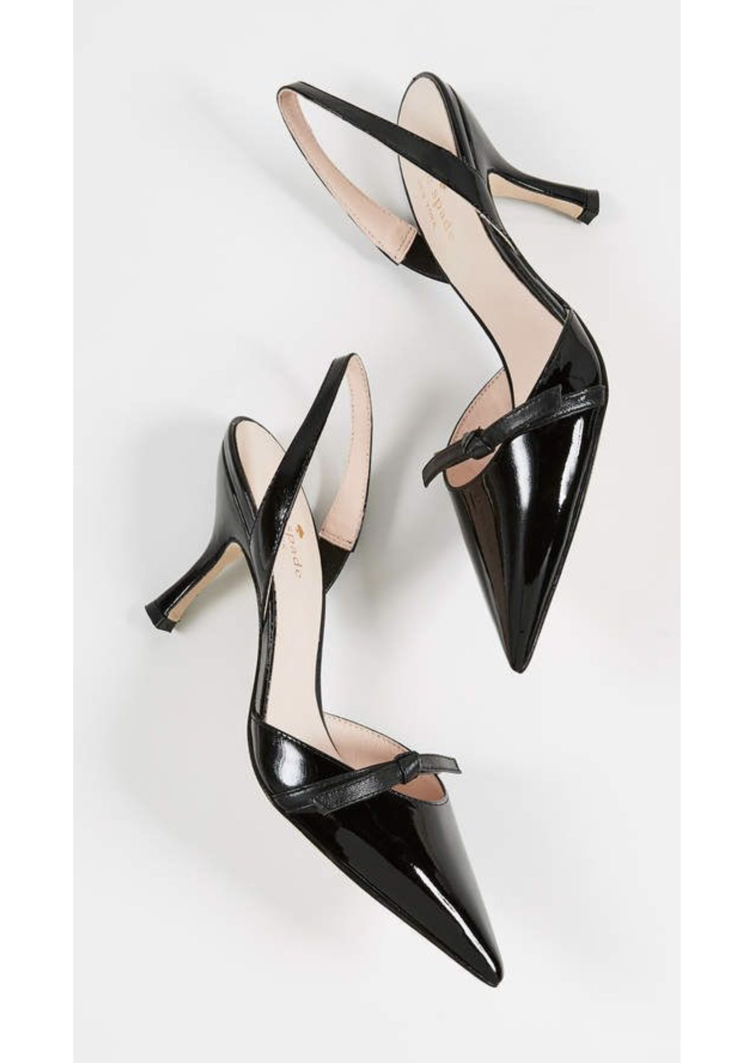 Kate Spade Womens Sibelle Black Slingback Heels Shoes 8 Medium (B,M) $220