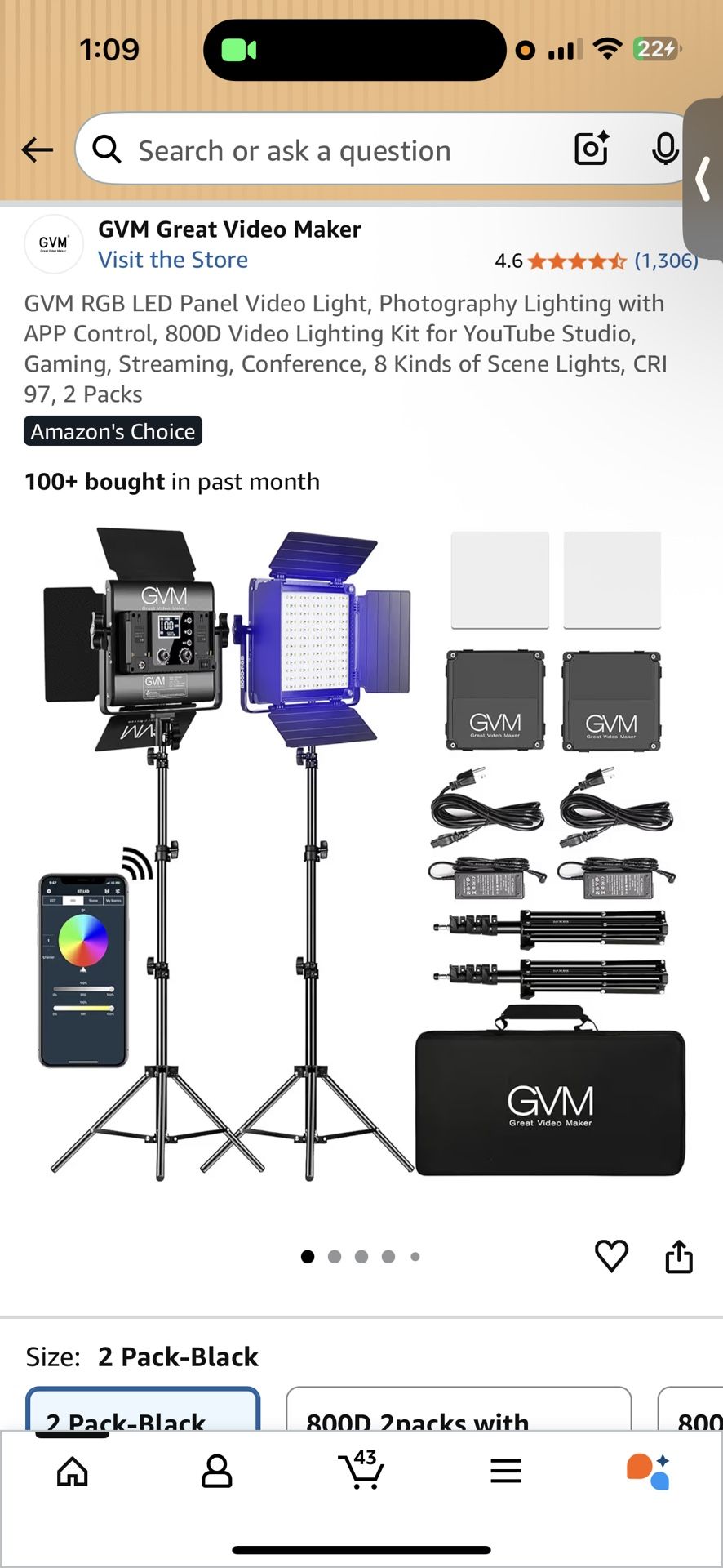 GVM RGB LED Panel Video Light, Photography Lighting PRICE FIRM FREE SHIP