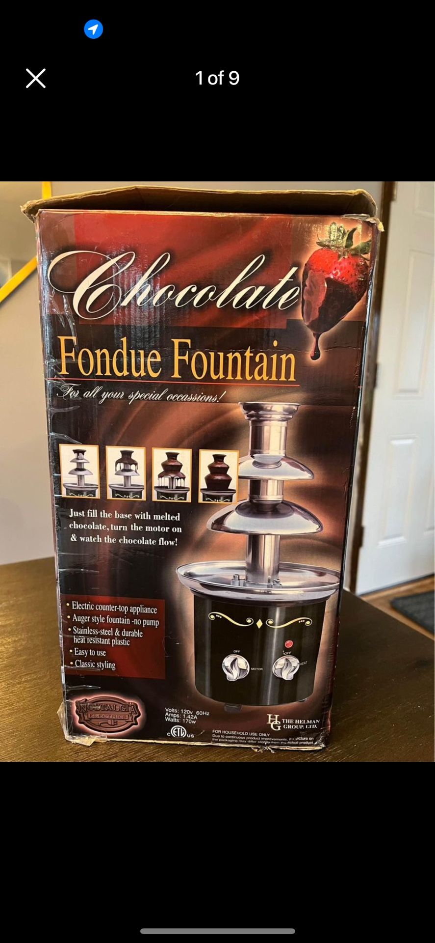 Nostalgia 3 Tier Chocolate Fondue Fountains Stainless Steel Base