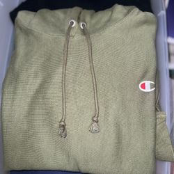 Green & Pink Champion Reverse Weave Pullover Hoodie