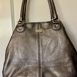 Cole Haan Metallic Pewter Handbag 