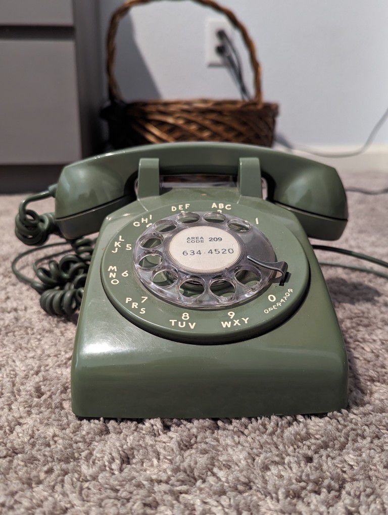 Olive Green Rotary Phone