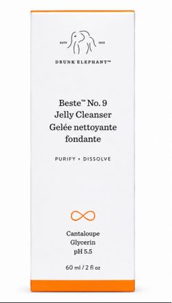 Drunk Elephant Beste No. 9 Jelly Cleanser 2 oz / 60 ml Purify + Dissolve Cantaloupe & Glycerin pH 5.5