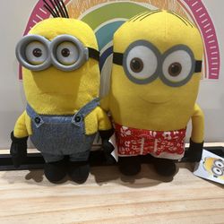 MINIONS - 2 Of THEM -  7 INCHES - SOFT PLUSH