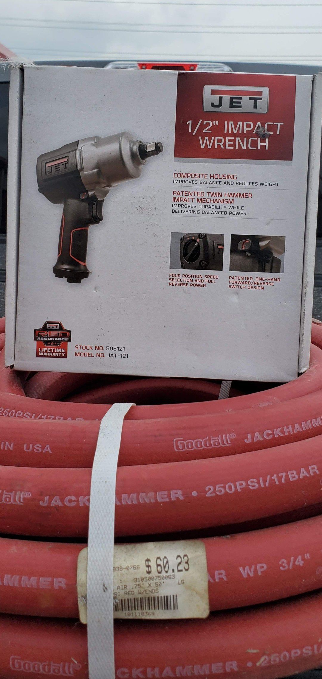 JET 1/2" Impact Wrench With Air Hose