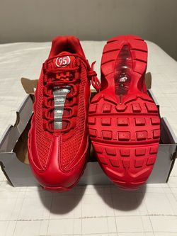 Size 9M, 10.5W Nike Air Max 95 SE Big Bubble Total 90 University Red