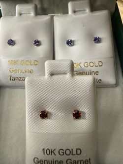 3 pairs of earrings 10 k for $ 100
