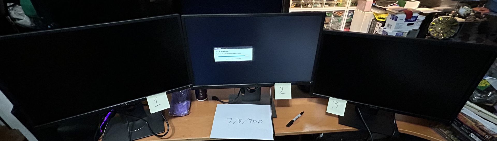 Multi Dell Computer Monitor/Docking Stations Lot