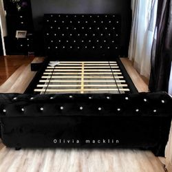 🥱🥱🥱 Noelle Queen Platform Bed& Bed Frame