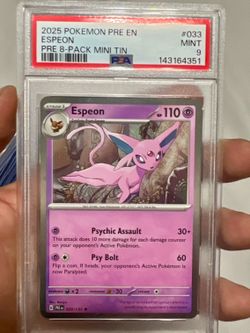 Graded Espeon Pokemon card