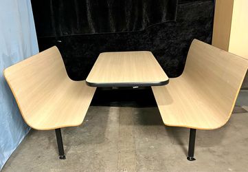 Table Top with 2 Beige Benches