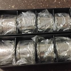 NAPKIN RINGS 8 SILVER PLATE BOMBAY CO. NEW