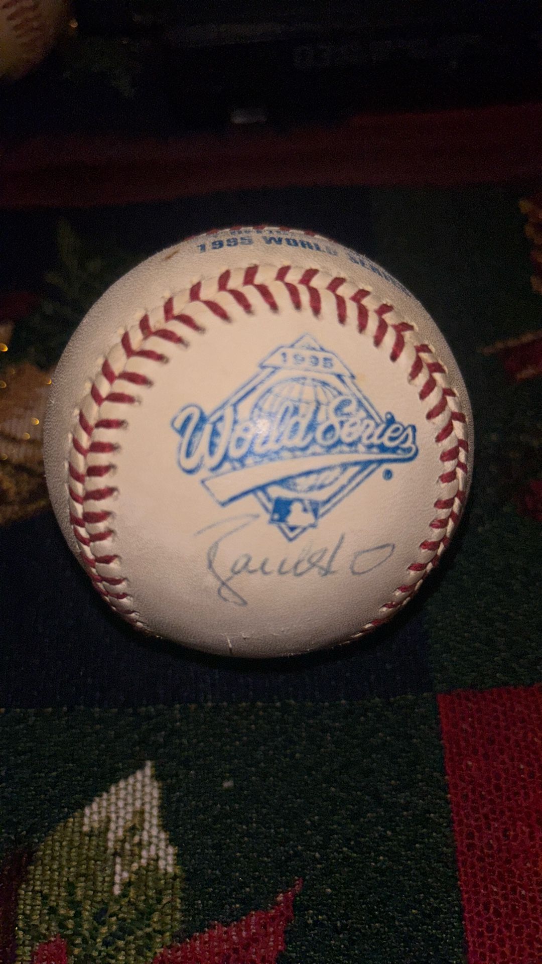 Rayn Klesko Signed Baseball Braves 1995 World Series