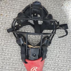 Rawlings All Leather Catchers Mask With Throat Protector $30