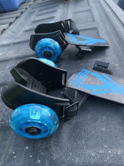 Neon roller skates.