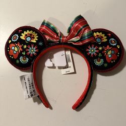 Disney Parks Epcot World Showcase Mexico Minnie Mouse Ears Headband New