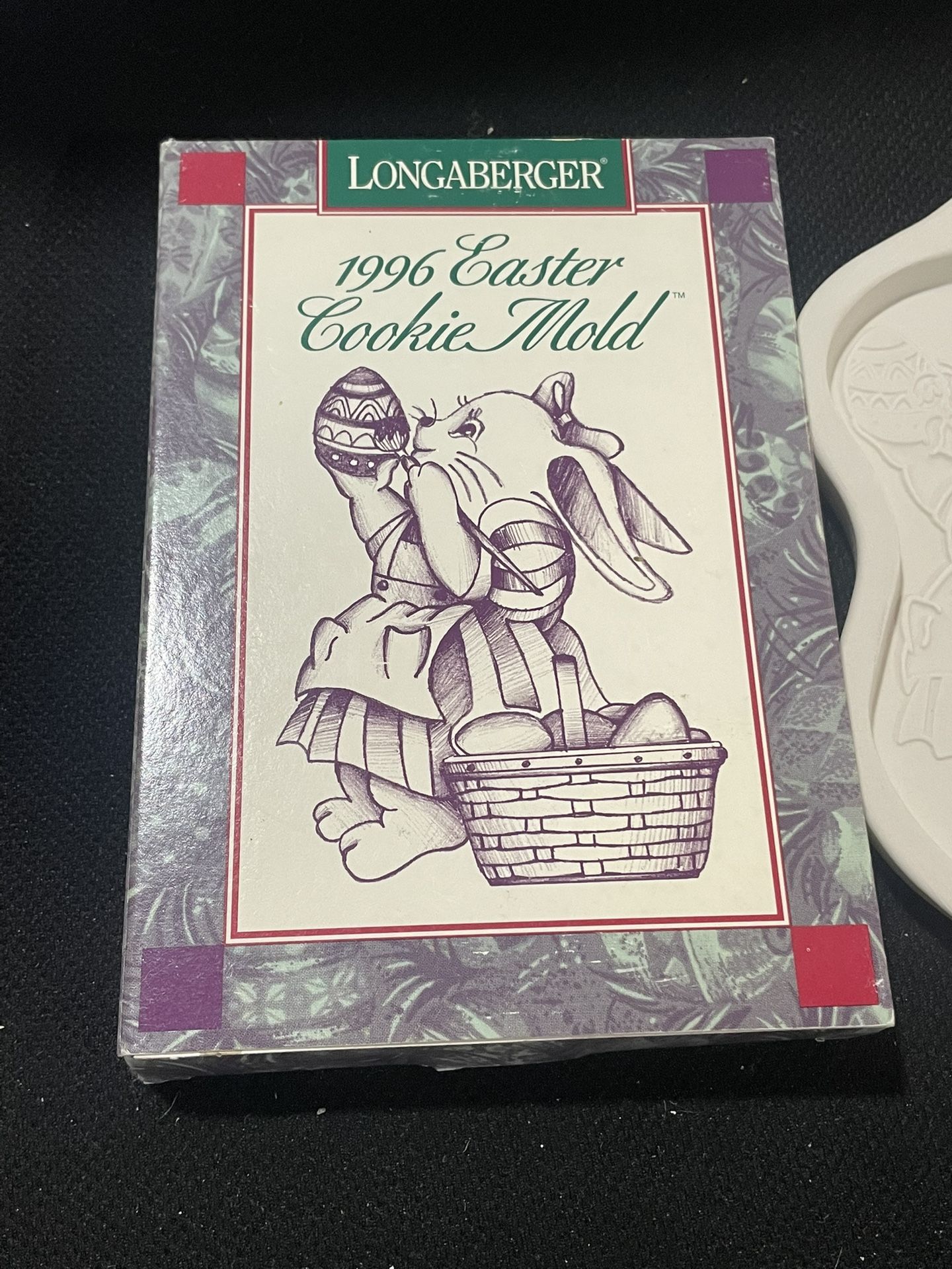 Longaberger Pottery Easter Cookie Mold 1996 New