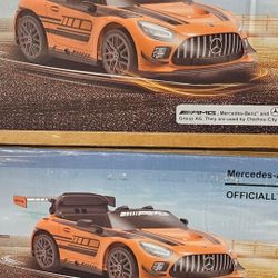 Mercedes AMG GT3 EVO 12V Kids Ride-On Car with Parental Remote (Gray)