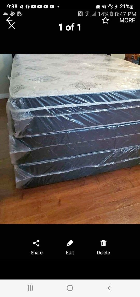 Queen Size New Thick Pillow Top Bed Can Deliver