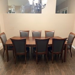 8 Chair Dining Table Set Table And Chairs Real Wood 