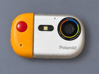 Polaroid IE50E Waterproof Digital Camera 1080P 3M/10FT Orange Silver Tested
