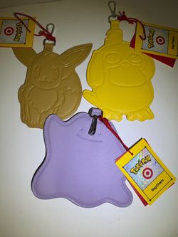 Target Pokémon Faux Leather Luggage Tags/Bag Charm Set